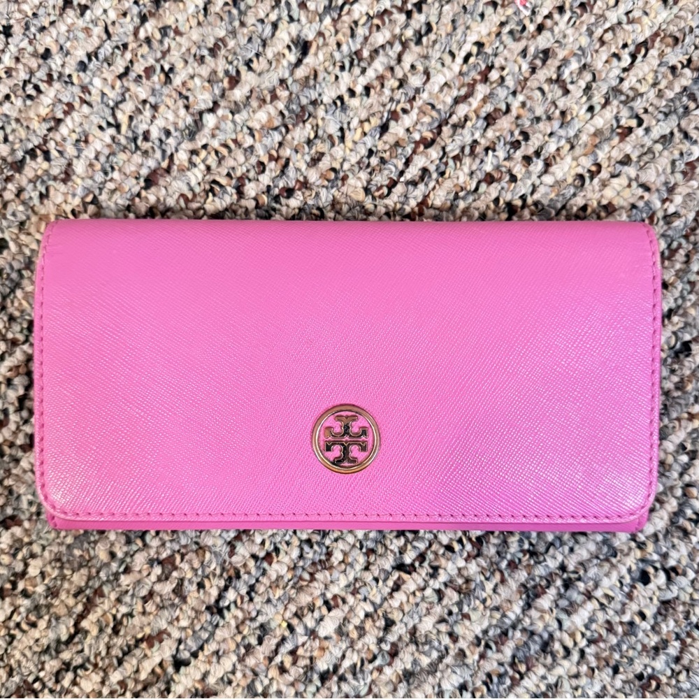 Tory Burch Hot Pink Leather Wallet